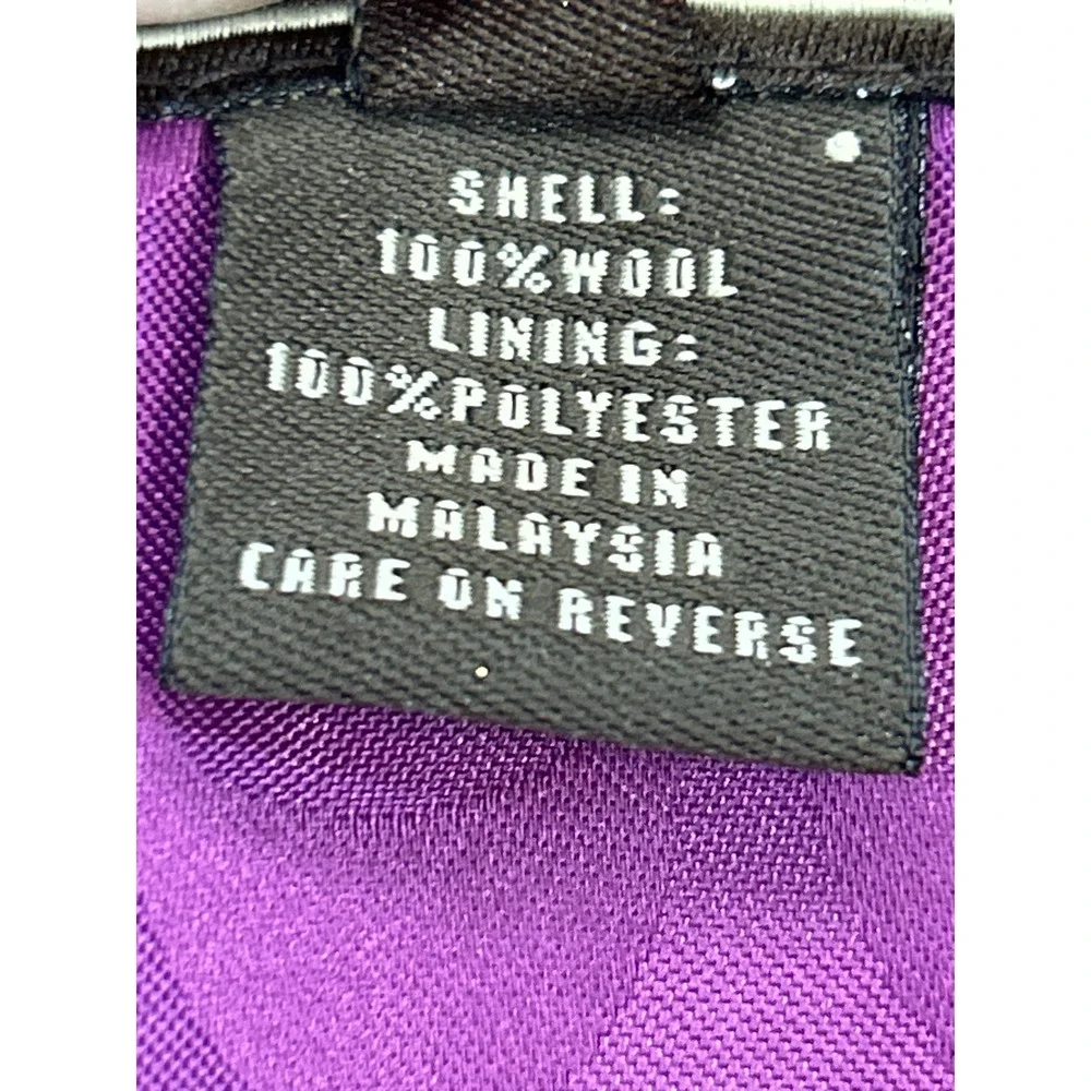 Coach 1941 Wool Coat Womens L Multicolor Tattersall Tweed Plaid Purple Lining - Picture 7 of 10